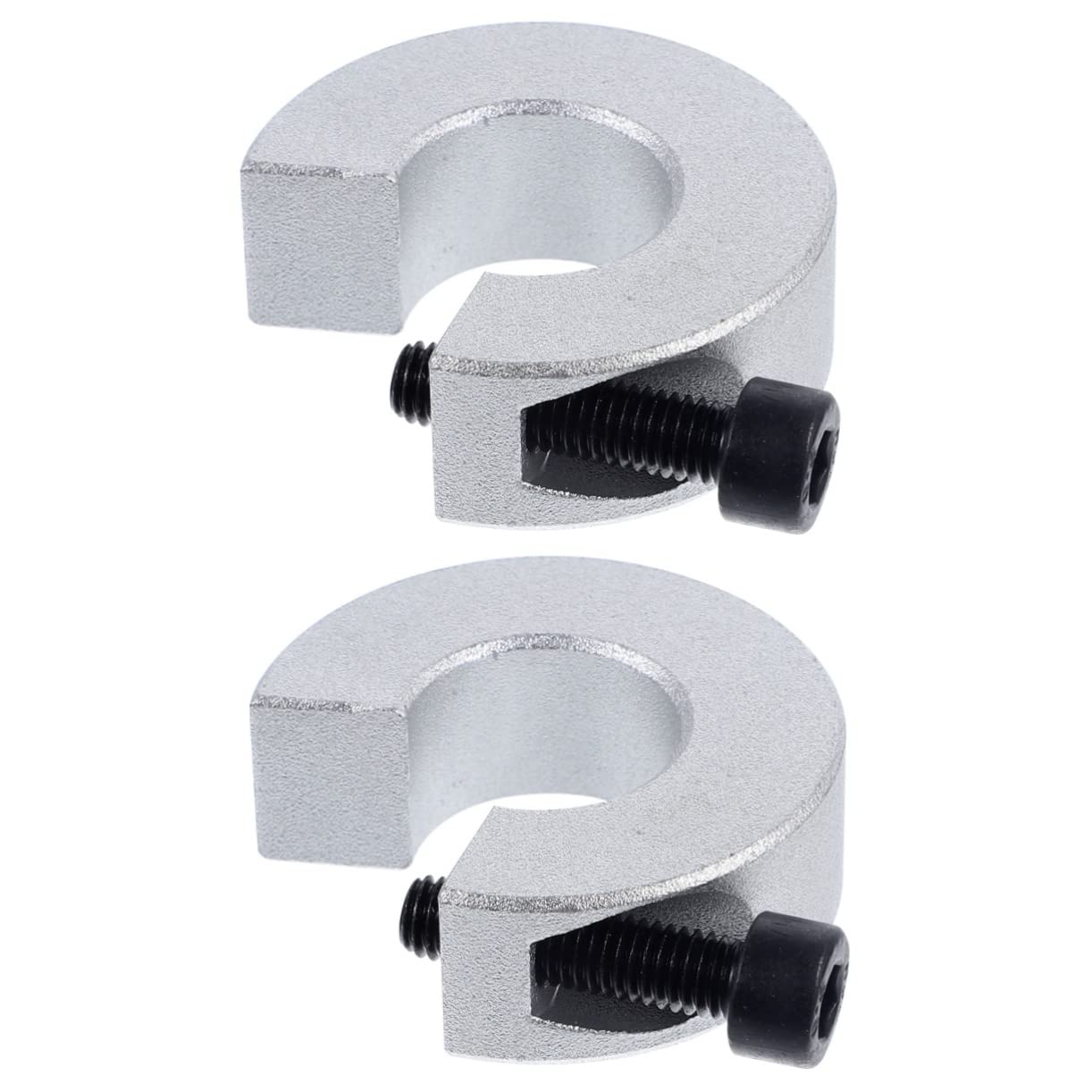 TEHAUX Shaft Clamp Metal Drill Bits 2pcs Rail Stop Ring Sc Anti-Off Silver Aluminum Alloy Metal Drill Bit Split Collar