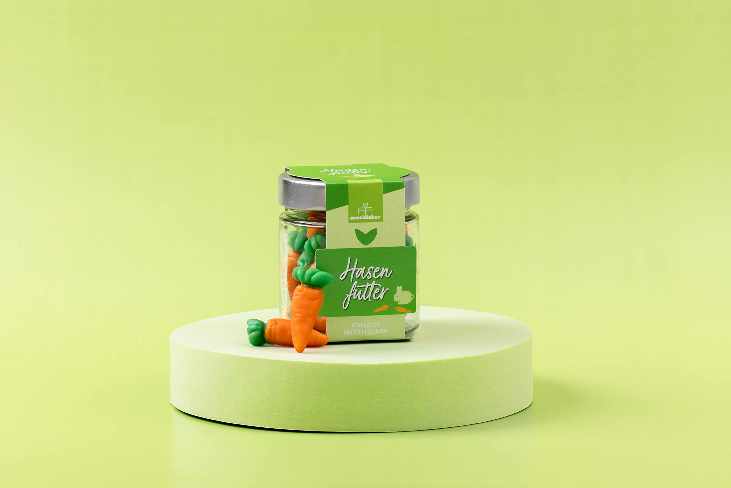 8 Stück Hasenfutter Fruchtgummis im Glas | Ostergeschenk für Kinder und Erwachsene | Karotten Süßigkeiten für das Osternest | Großpackung | Perfekt für die Ostersuche