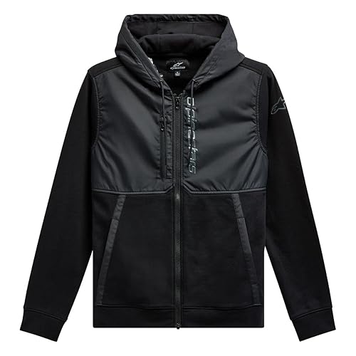 Alpinestars 1213-51000-1010-L: Aligned Hoodie Black/Black Lg