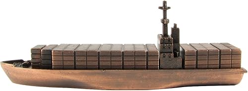 Miniatura 2 de Bronce Metal Contenedor Cargo Ship Réplica Die Cast Novedad Juguete Sacapuntas