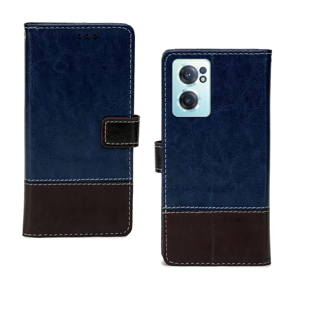 Pinaaki Enterprises OnePlus Nord CE2 Flip Case | with Card Pockets | Wallet Stand |Complete Protection Flip Cover for OnePlus Nord CE2 - Blue and Coffee (B0BMB87V85) Amazon Price History, Amazon Price Tracker