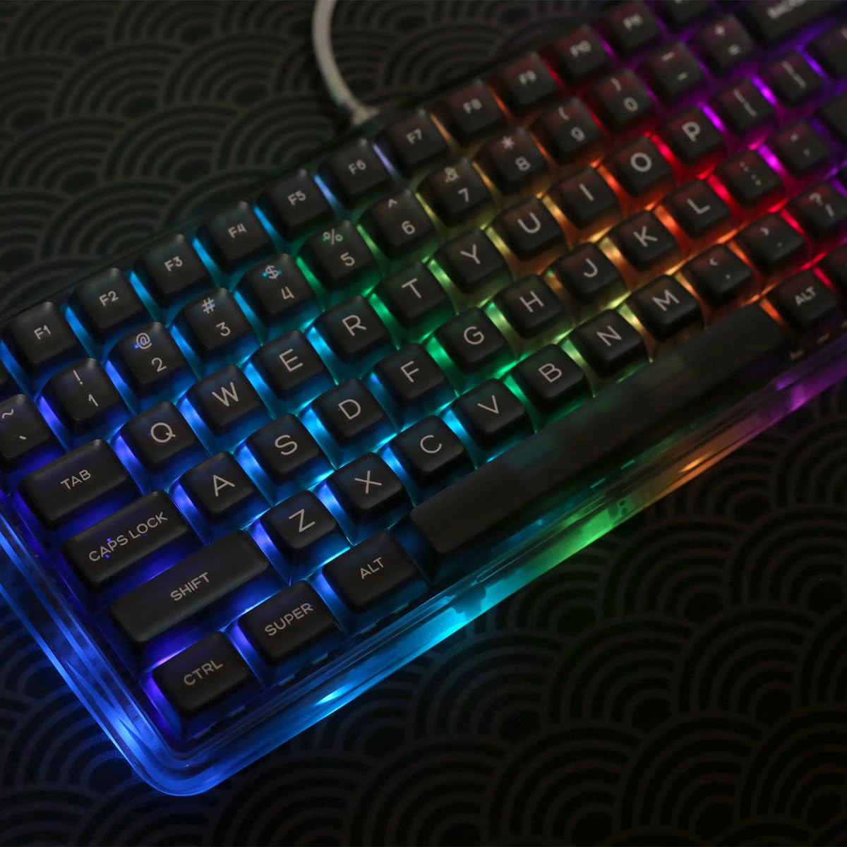 Amazon.co.jp: 142 キー PBT ダブルショット SA キーキャップ半透明