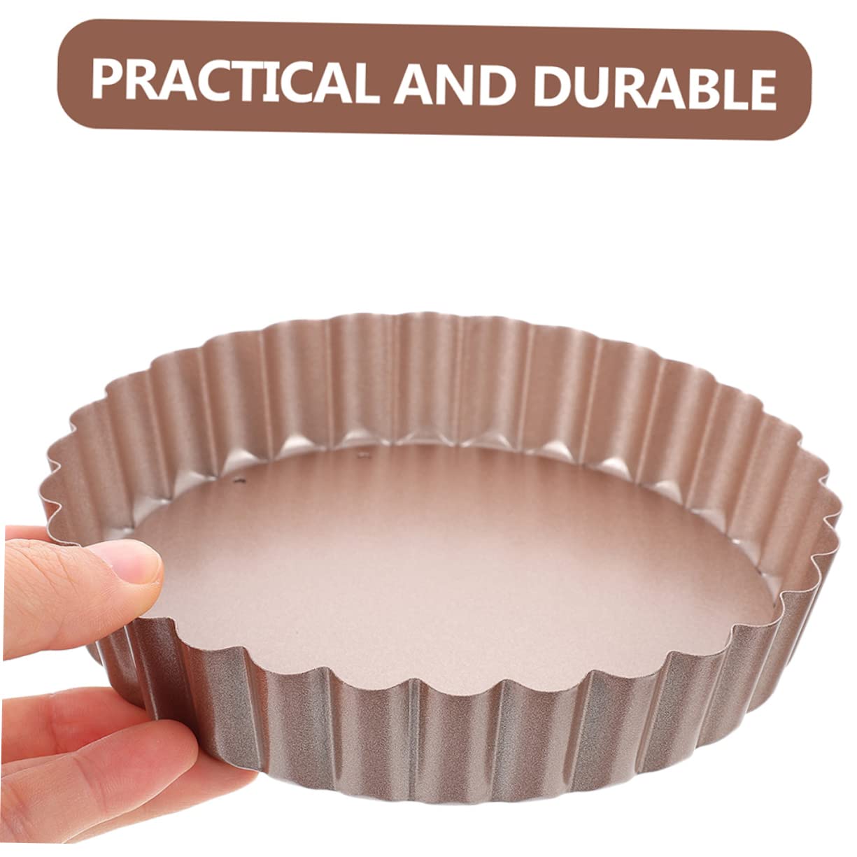 KICHOUSE 2-piece Nonstick Baking Pans Set Heavy Duty Carbon Steel Removable Bottom for Tart Quiche