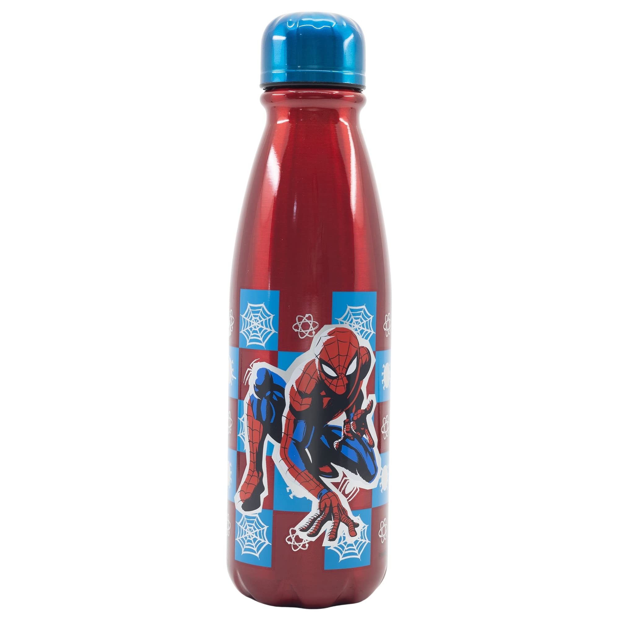Stor Spiderman Arachnid Grid 600Ml Kids Aluminium Bottle |