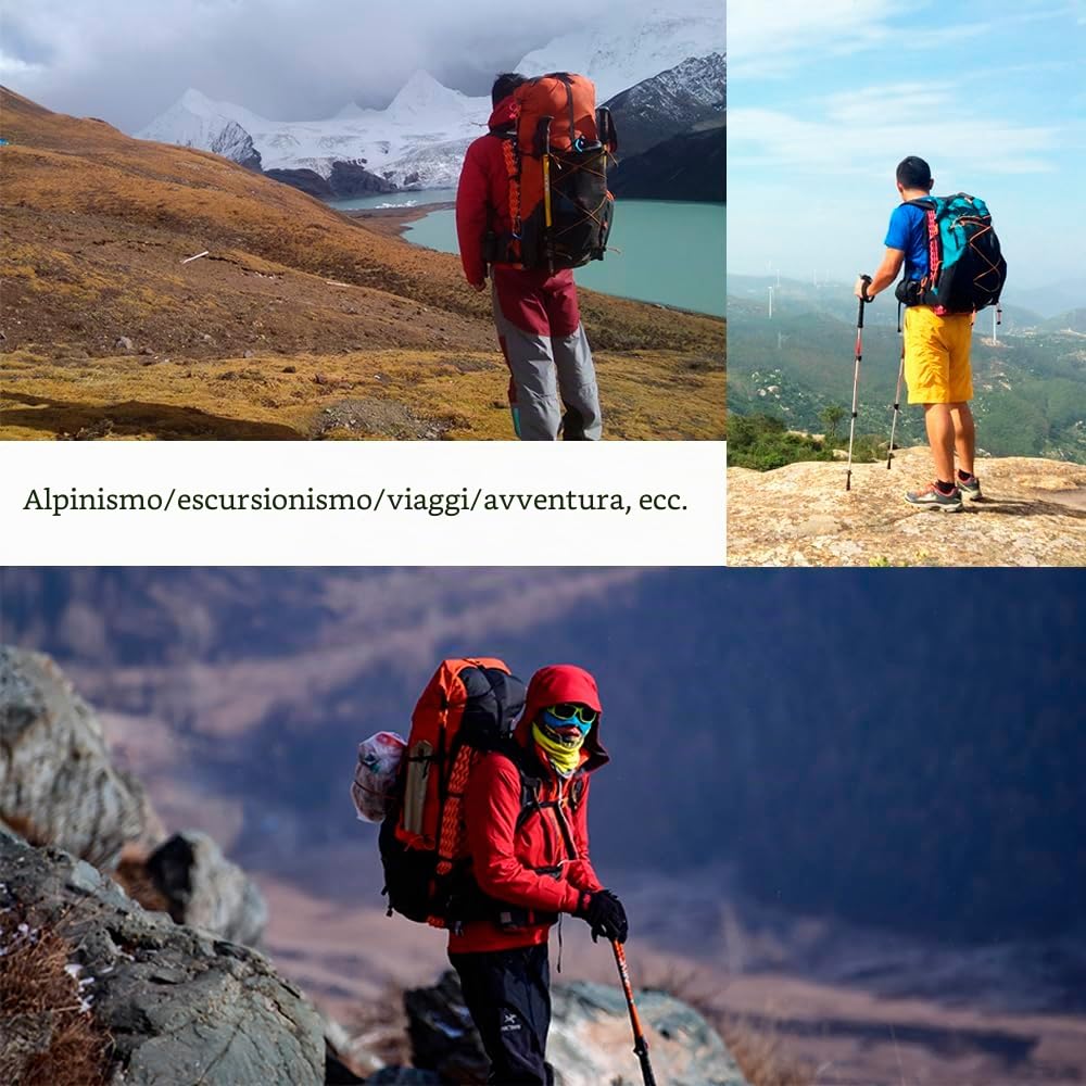 3FULGEAR - Zaino da trekking per uomo e donna, 56 L (40+16), leggero, per attività all'aperto, campeggio, trekking
