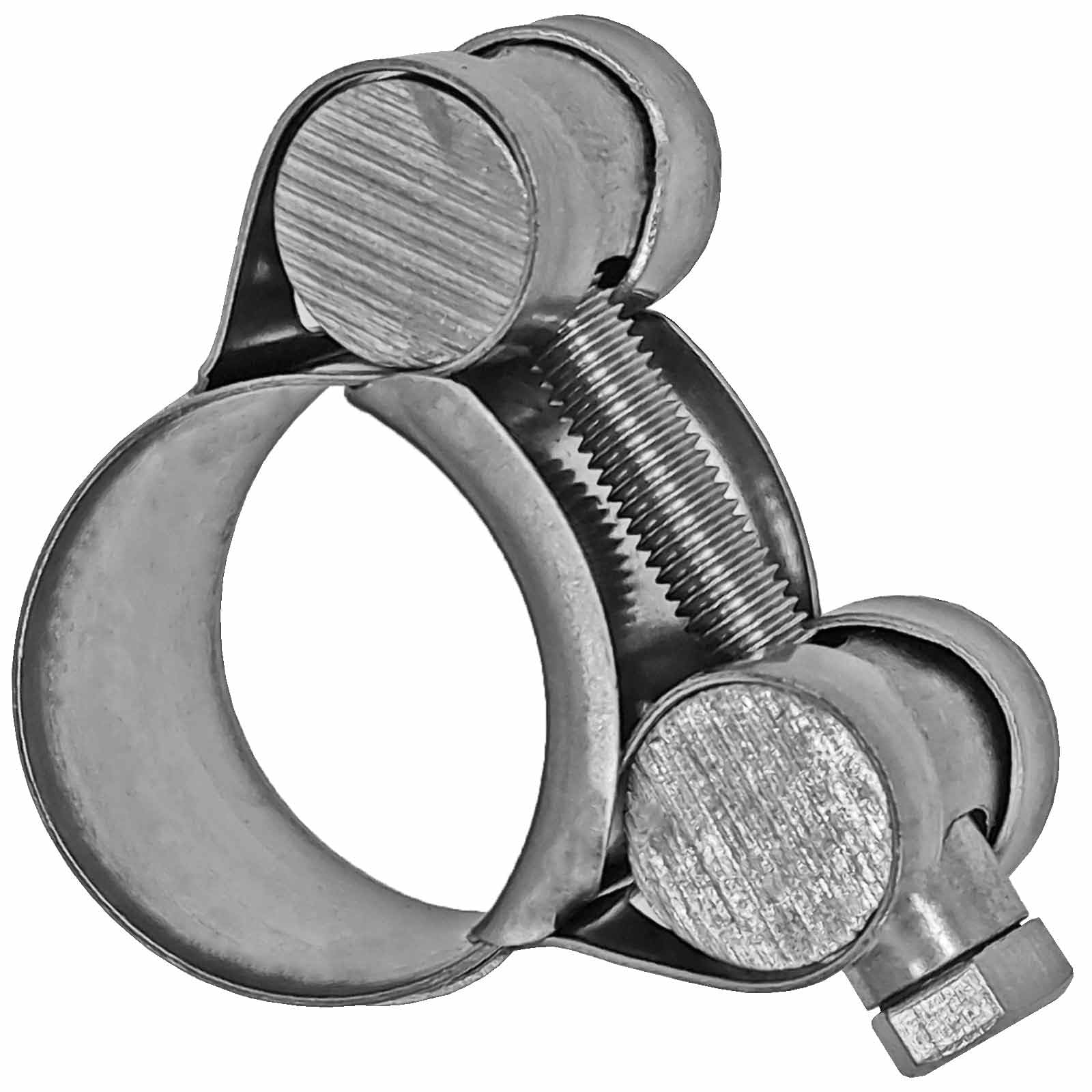 MegaHaustechnik 25 Stück Gelenkbolzenschellen aus Edelstahl VA Spannbereich 19-21mm, Bandbreite 18mm, Spannbacken Saug Druck Schlauch Schellen Klemme Auspuff Benzin Kraftstoff