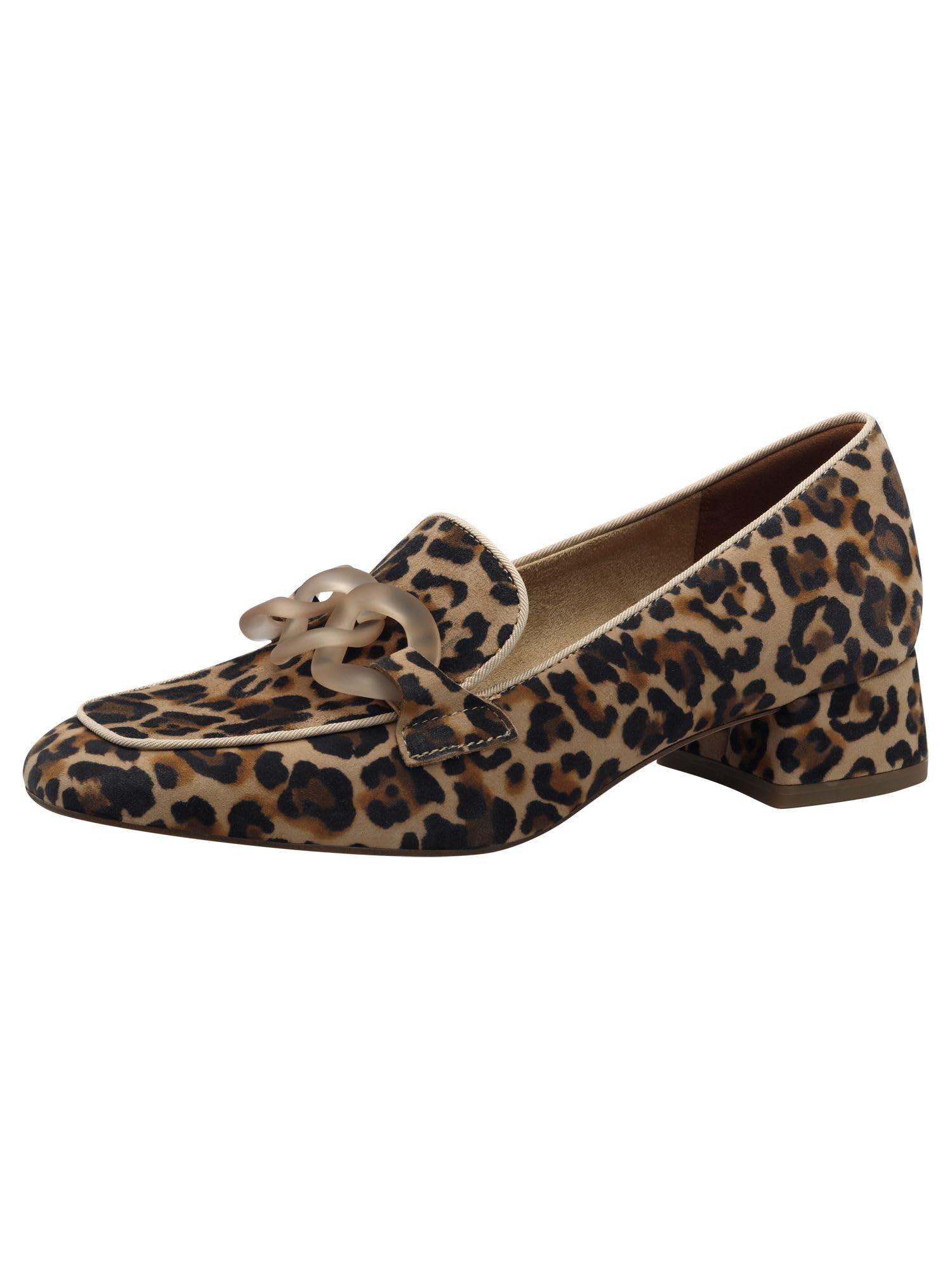 Tamaris Women's Block Heel Slipper, Leopard, 8 UK