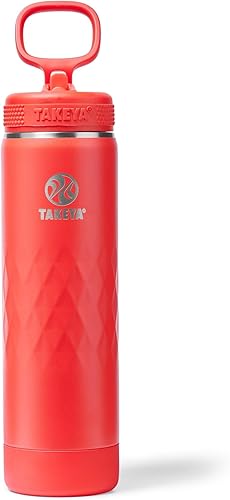 Miniatura 16 de Takeya Botella de Agua Deportiva de Acero Inoxidable con Triple Aislamiento de 22 oz, Tapa con Pajita – A Prueba de Fugas, A Prueba de Sudor, Sin
