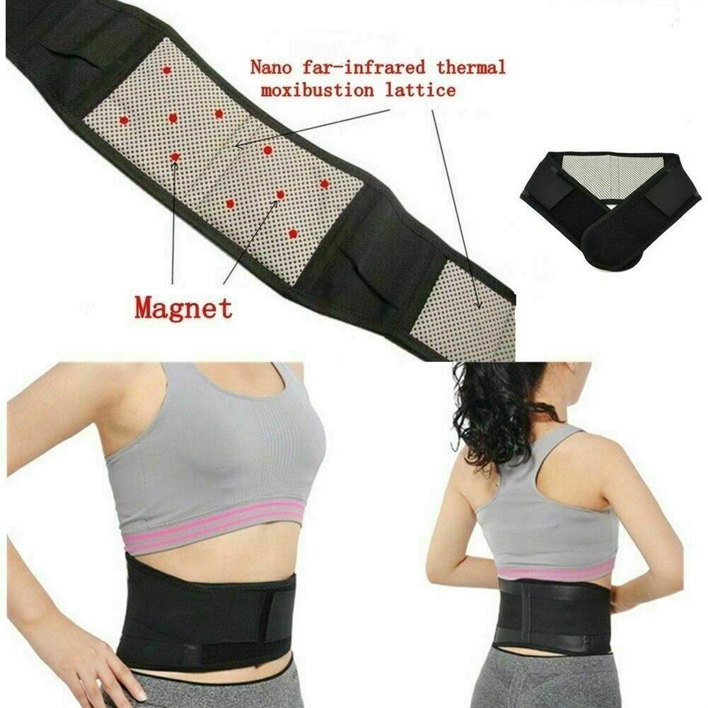 Tutore Lombare Vita Regolabile Tormalina Autoriscaldante Terapia Magnetica Cintura di Supporto for la Schiena Cintura Lombare Fascia for Massaggio Assistenza Sanitaria Uomo Donna,Supporto l