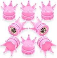 Vista 41 de 4 piezas tapas de vástago de válvula de neumático con corona, con anillo de goma, tapa de válvula de aire de neumático de plástico con núcleo