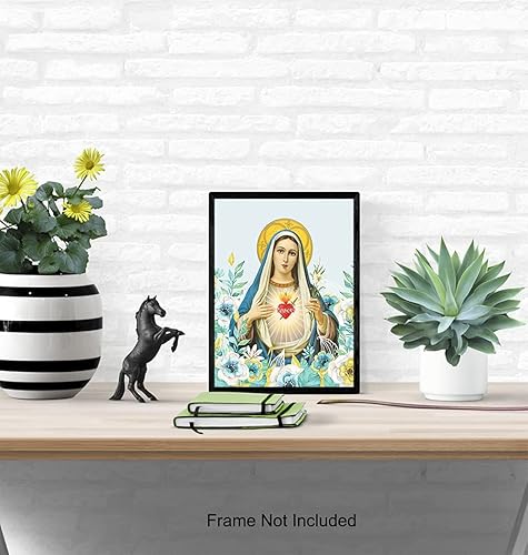 Miniatura 5 de Virgin Mary Picture - Catholic Wall Decor - Mary Mother of God - Holy Mother - Christian Gifts - Religious Wall Art - Mom of Jesus - Our Lady of