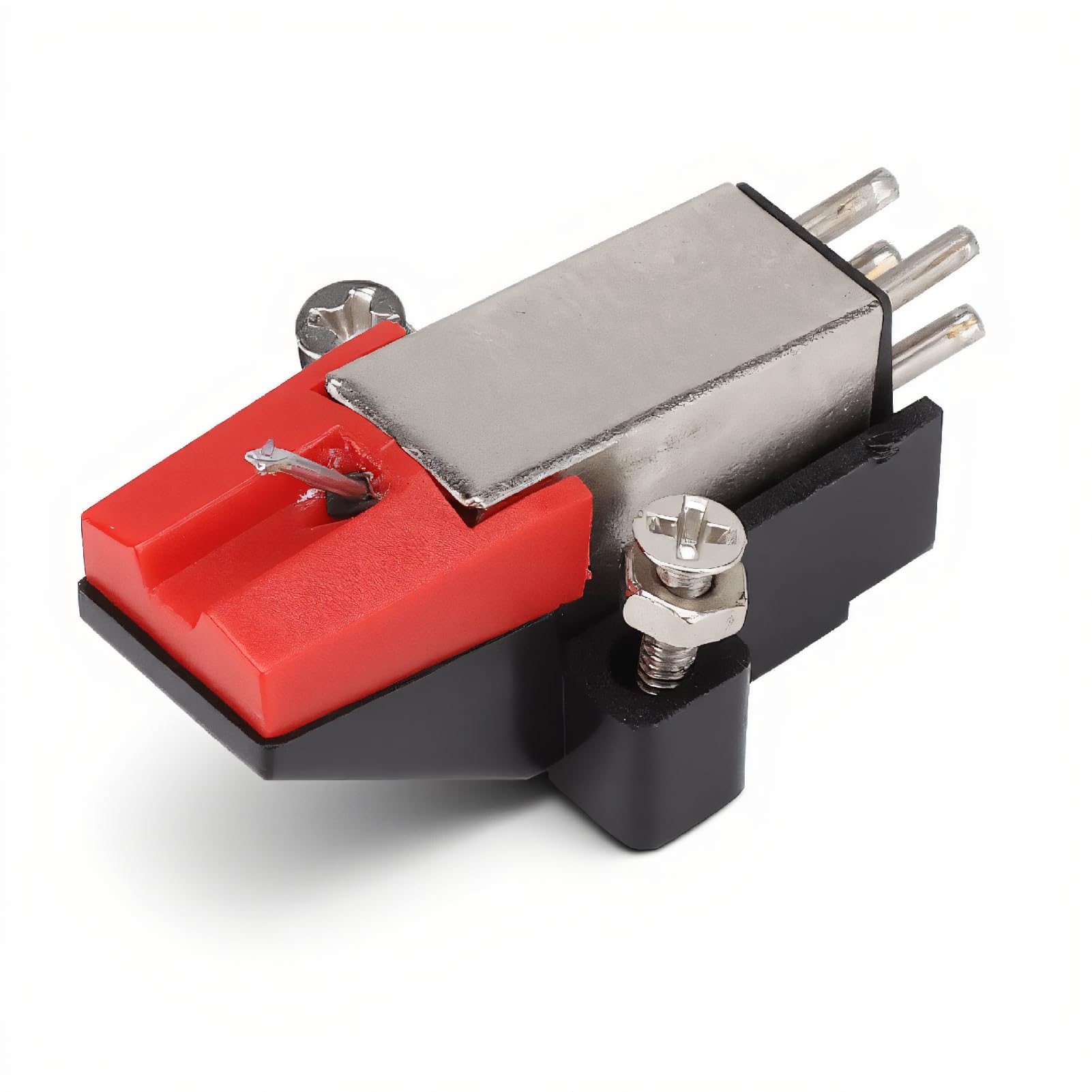 ASHATA Ago di Ricambio per Giradischi - Giradischi con Stilo in Vinile, Ago con Stilo per Registratore Doppio Magnetico Magnetico in Vinile, Testa Magnetica di Precisione