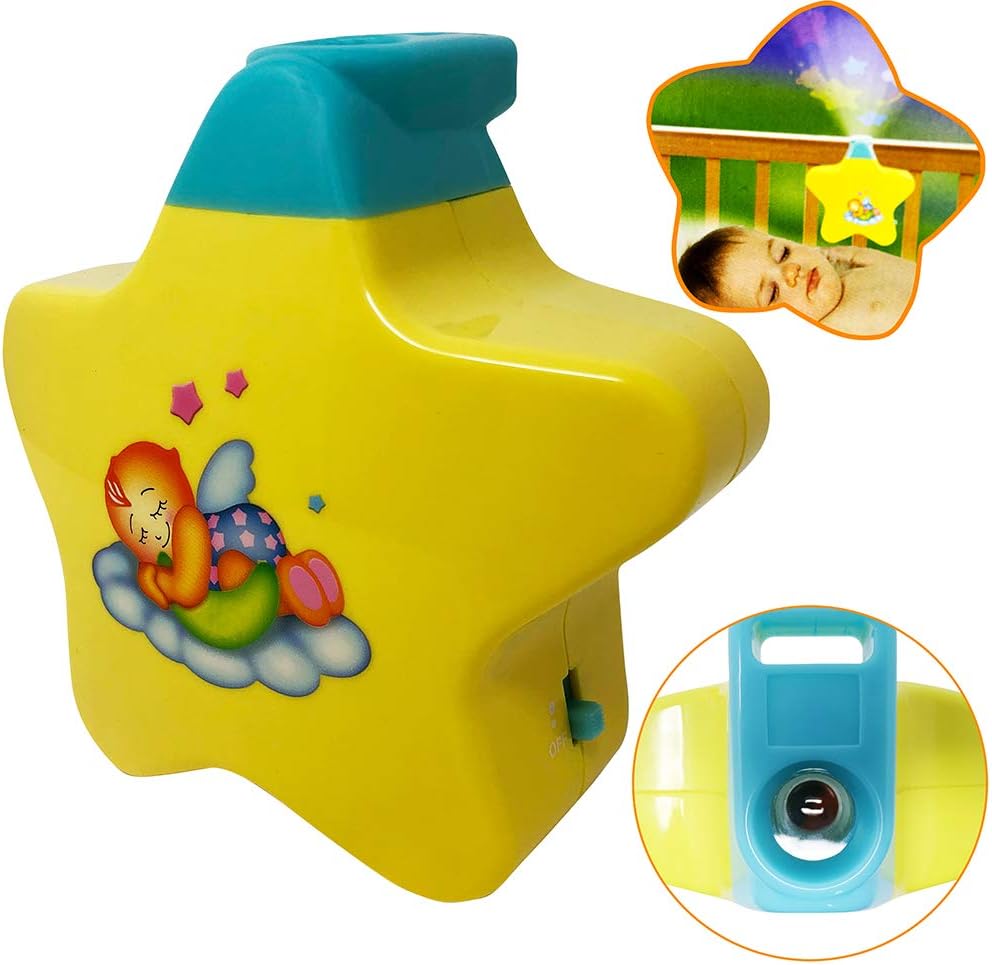 Baby Sleep Soother Crib Toy | Lullaby Sound Machine & Portable Sleep Aid Night Light | Image Projector for Newborn-to-Toddler
