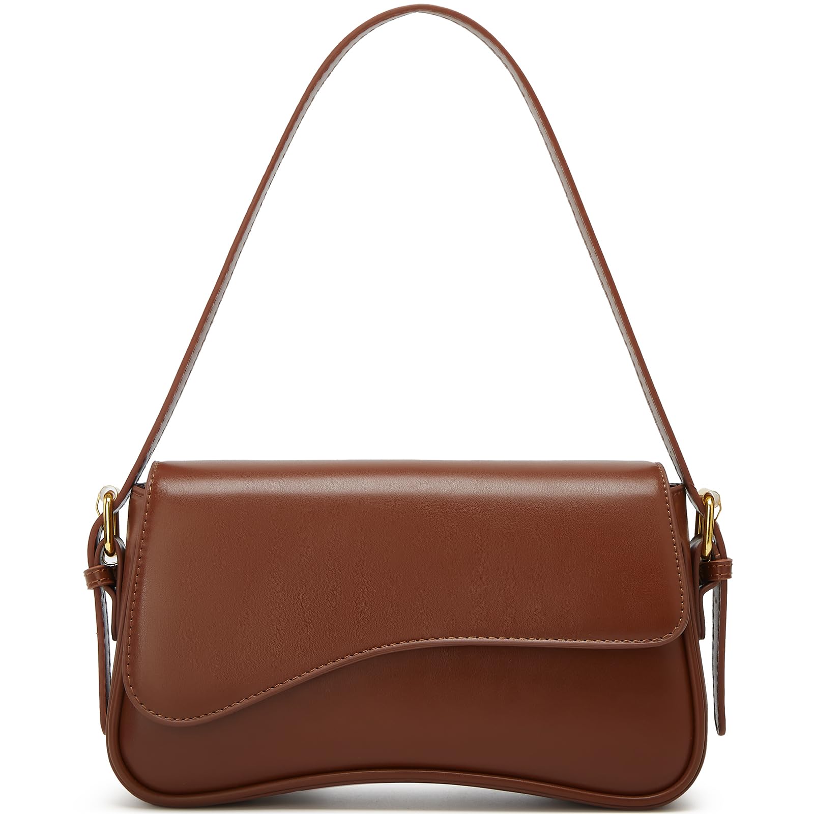 Shoulder Bag for Women Y2K Trendy Purse Vegan Leather Hobo Handbags Clutch Saddle Bag with 2 Removable Strap