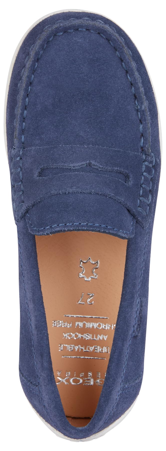 Geox J New Fast Boy A, Mocassini, Navy White, 34 EU