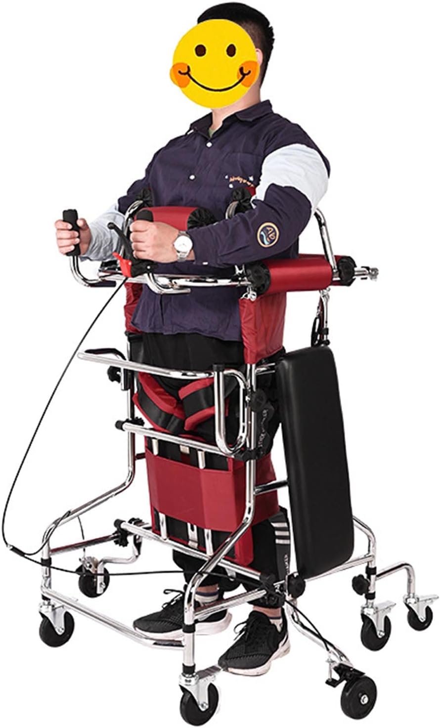 Adult Standing Walking Aid Walker for Seniors, Hemiplegia Rehabilitation Standing Frame for The Elderly, Disabled, The Postoperative Rehabilitation,B2