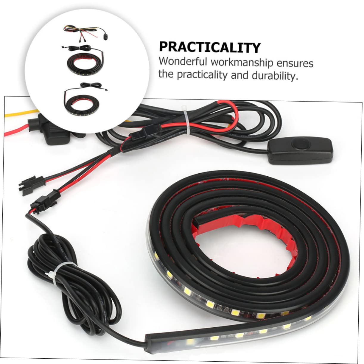 PRETYZOOM Luces Bilaterales para Caja De Camioneta Tira De Luz Led Accesorio De Iluminación Fácil Instalación Vida Útil