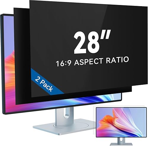 Miniatura 21 de IPROKKO - Filtro de pantalla de privacidad de computadora de 19 pulgadas para monitor de pantalla ancha 5:4, extraíble de 19 pulgadas, protector de