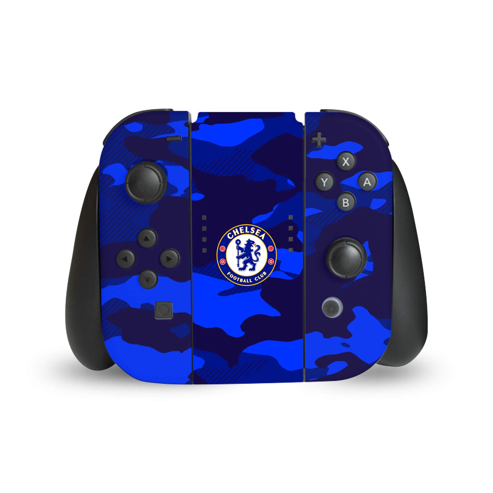 Head Case Designs sous Licence Officielle Chelsea Football Club Camouflage Mixte Logo Vinyle Autocollant De Jeu Peau Compatible avec Nintendo Switch Console & Dock & Joy-Con Controller Bundle