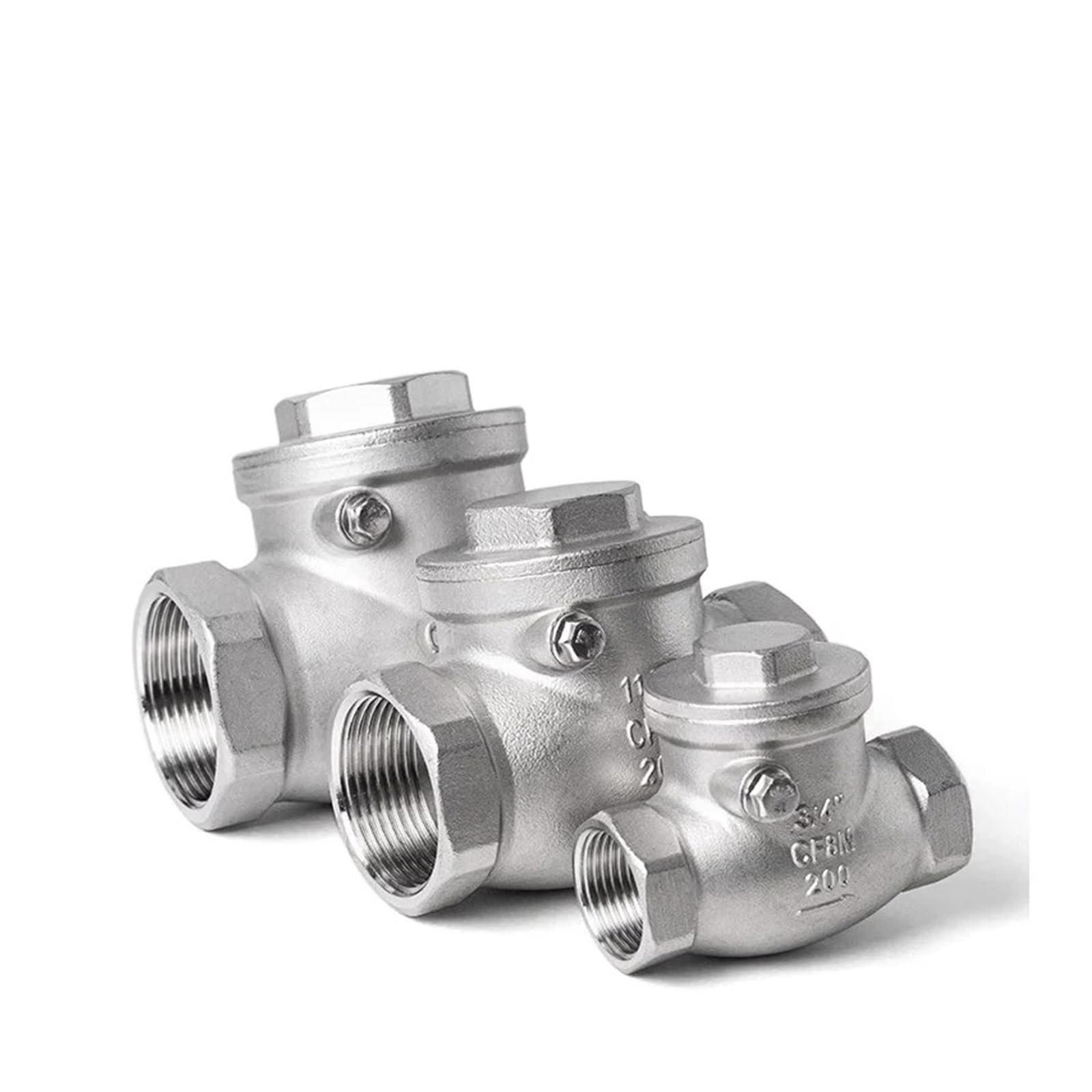 AARTERZZA 1PC 2" BSP Internal Thread Horizontal Check Valve SS304 Stainless Steel Swing Check Valve