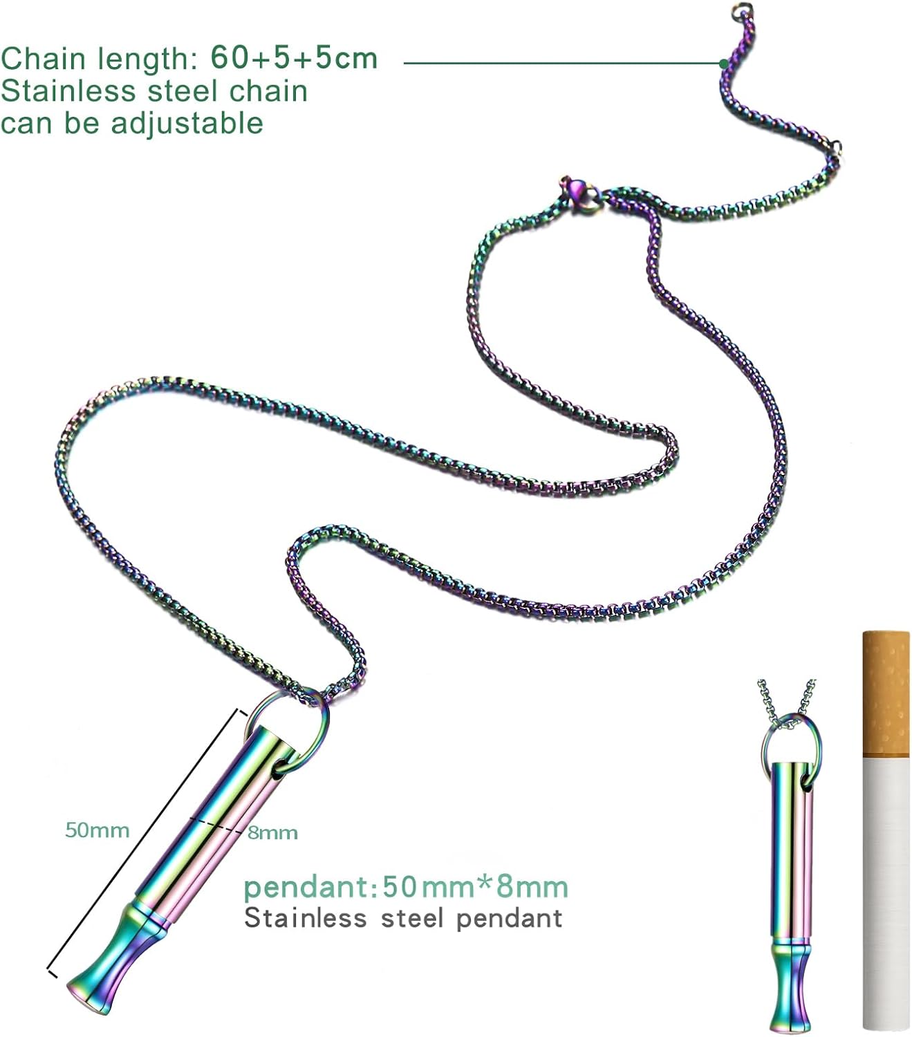 Breathing Necklace for Calm & Focus - Personal Essential Oil Diffuser for Anxiety Relief, Quit Smoking, Yoga and Meditation - Reusable Stainless Steel Pendant for Women Men - Image 4