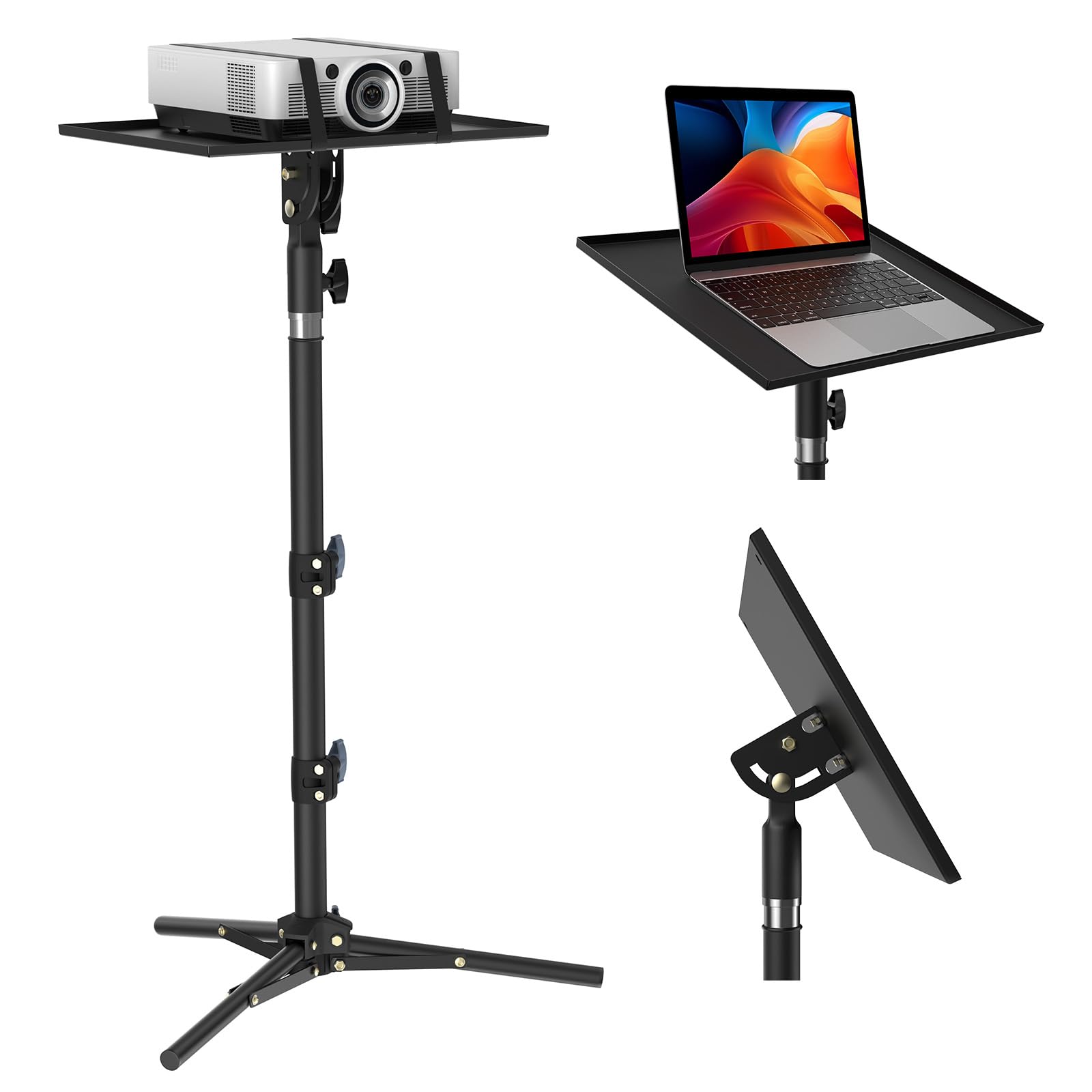 Supporto Proiettore Regolabile LEORFI - Treppiede Da 45 A 115cm - Piastra Pieghevole 10kg - Per Esterno/Interno - Foto 2