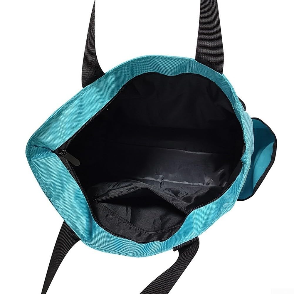 Borsa per attrezzi resistente, in tessuto Oxford 1680D, grande capacità, borsa a tracolla (nero)