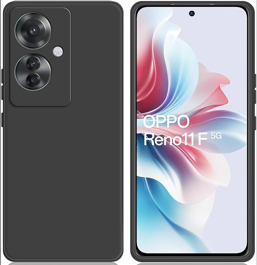 OPPO Reno11 A スマートフォン ブラック ケース付き OPPO Reno11 A ケース カバー ブラック 黒 ソフトケース マット