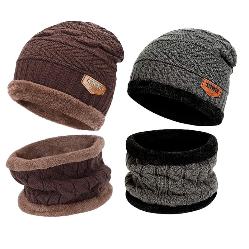 Woolen Neck Set for Men & Women – Soft Wool with Fur Inside, Warm & Stretchable Winter Neck Warmer, Free Size, Lightweight, Washable, Perfect for Cold Weather & Outdoor Use-image-35