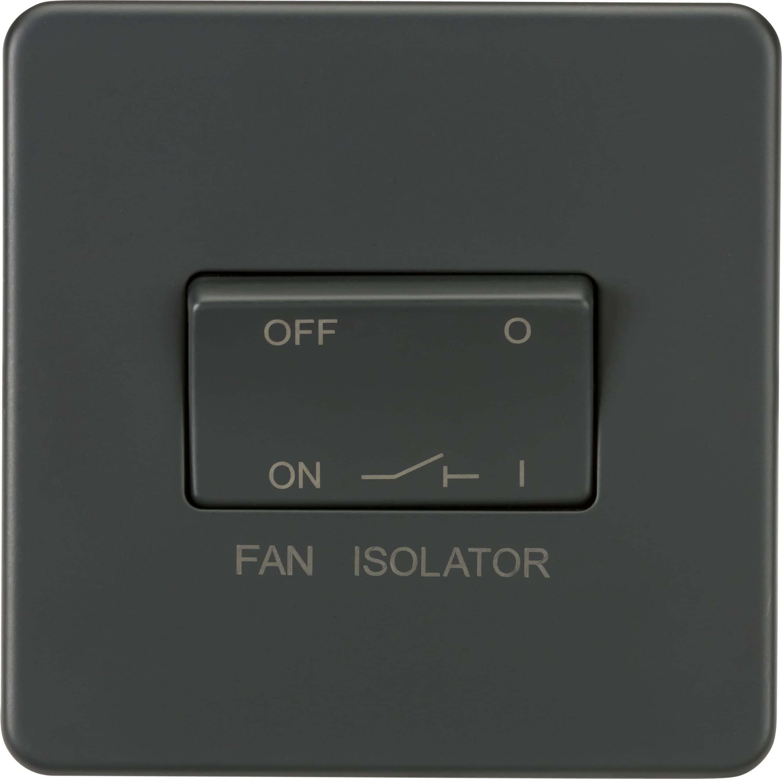 Knightsbridge 10AX 3 Pole Fan Isolator Switch - Anthracite