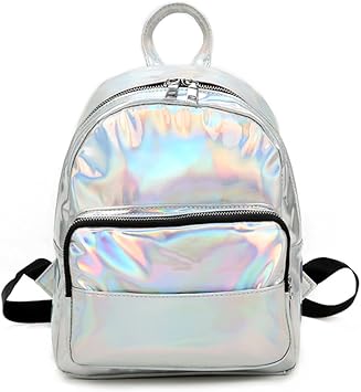 silver leather rucksack