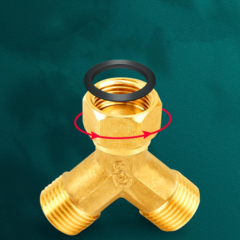 Brass 1/2" 3/4" BSPP Thread Y Type equal Reducer Pipe Fitting Thickening Union Joint Water Gas Adapter Coupler Connector NWPNLXEA(DN20 F)
