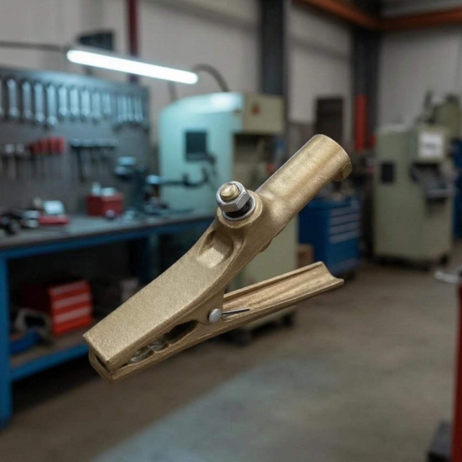 Abrazadera de para Soldadura Abrazadera Tierra Pinza con Fuerte Conexión Fija Carcasa Compacta Terminal Rápido Latón Cobre Adecuada para Talleres Reparaciones Tareas Profesionales y Bricolaje