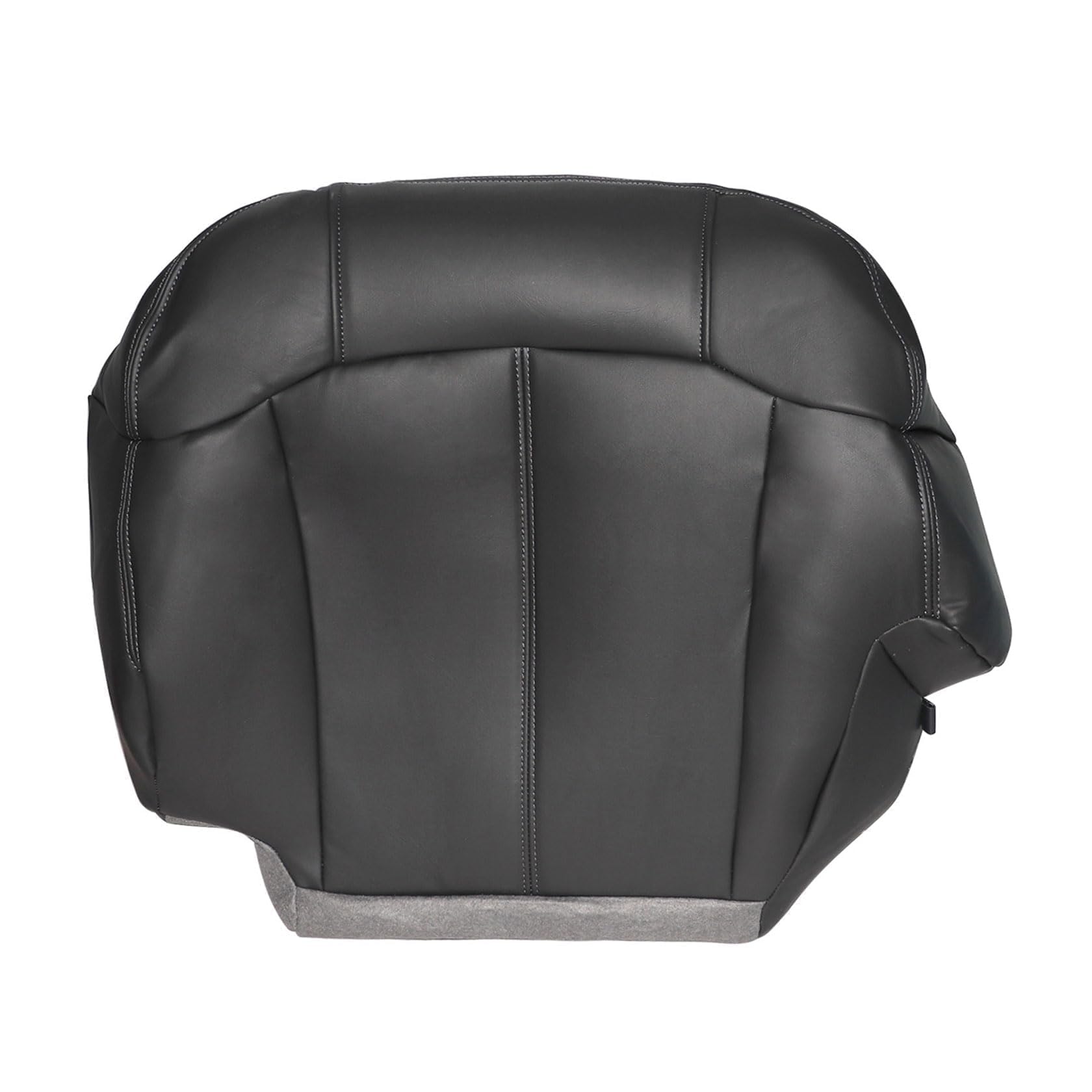 FZJDSD Dark Gray Driver Side Bottom Microfiber Leather Replacement Seat Cover Compatible with Chevy Silverado Tahoe Suburban Avalanche GMC Sierra