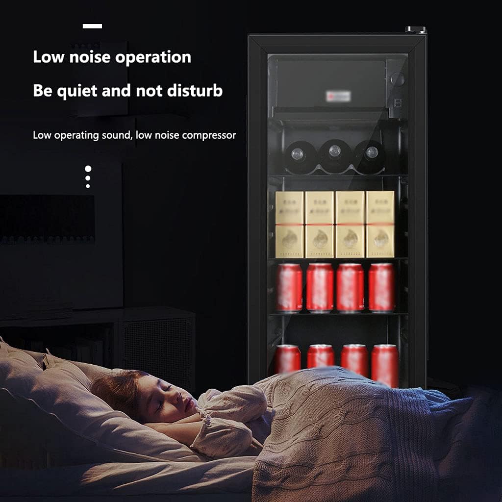 Freestanding Wine Cellars Constant Temperature Wine Temperature Range: -2~15°C LED Lighting Multiple Capacity Options: 75~161L Suitable for Office Leisure Club Home (Without Transformer 128L)