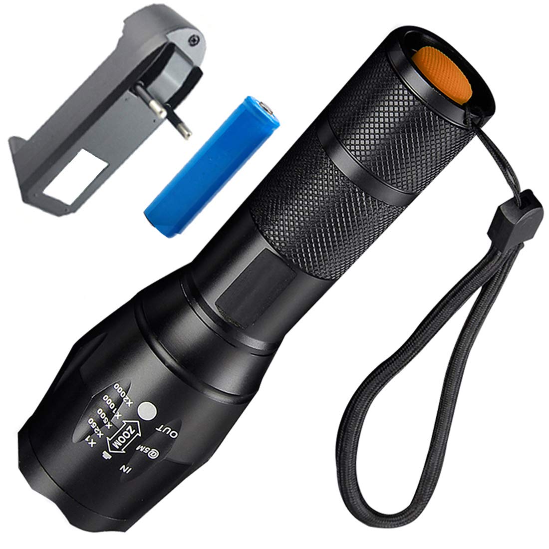 SJ 5W Flashlight Torch 400 Meter Zoomable - 25 D