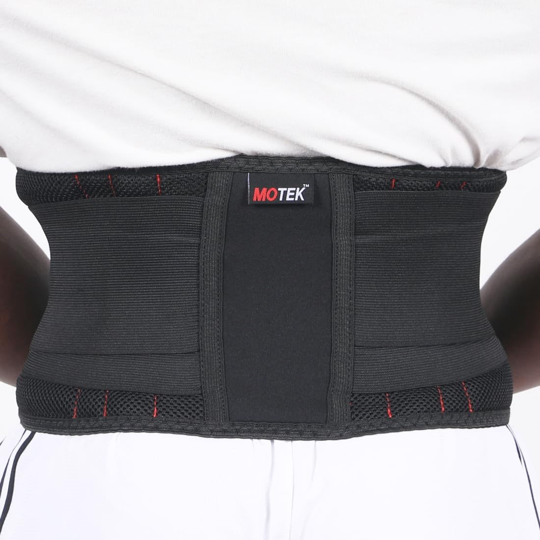MOTEK Back Support Brace for Men & Women (Large 36-48″) | Breathable Material, Lightweight Support, Dual Adjustable Straps | Lower Back Pain Relief | Lumbar Support MOTEK Back Support Brace for Men & Women (Large 36-48″) | Breathable Material, Lightweight Support, Dual Adjustable Straps | Lower Back Pain Relief | Lumbar Support