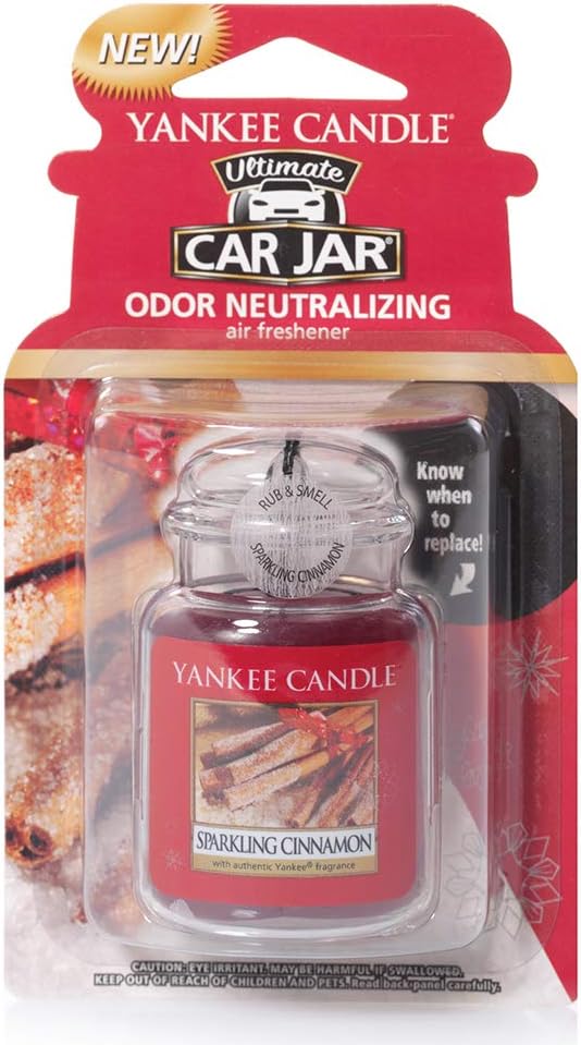 Yankee Candle 1220909E Car Freshener, Car Jar Ultimate, Sparkling Cinnamon