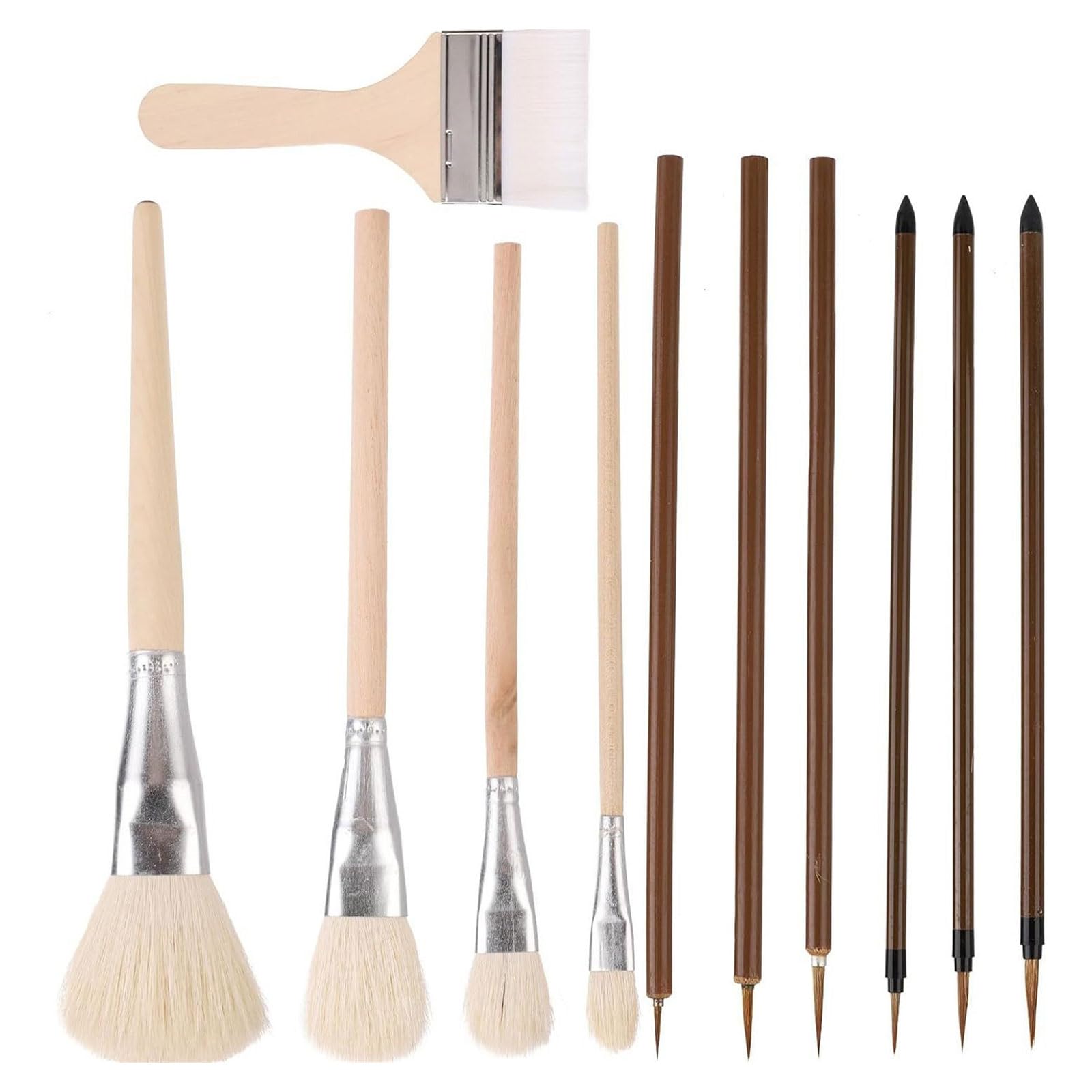 Kalttoy 11 Pcs Paint Brush Set Acrylic Paint Brushes Artist Brushes Art Paintbrush Set for Artists Enthusiast