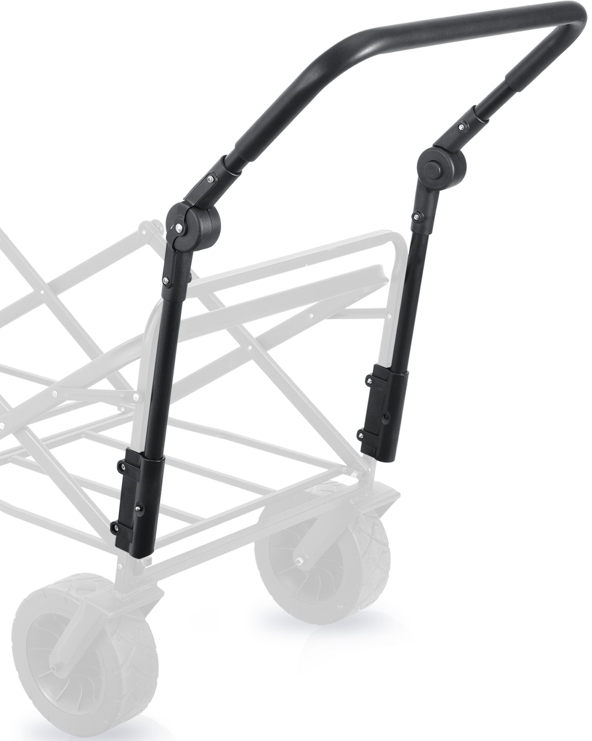 Fischuel Folding Wagon Push Handle, Outdoor Removable Utility Wagon Accessories, Universal Adjustable Trolley/Handle, Compatible with Square/Round Metal Frame Wagon(Excluding Wagons)