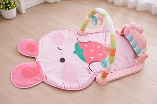 Premium Baby Activity Gym Play Mat with Musical Kick Piano & Hanging Rattles | Foldable Tummy Time Fitness Playmat for Inf... Price In India