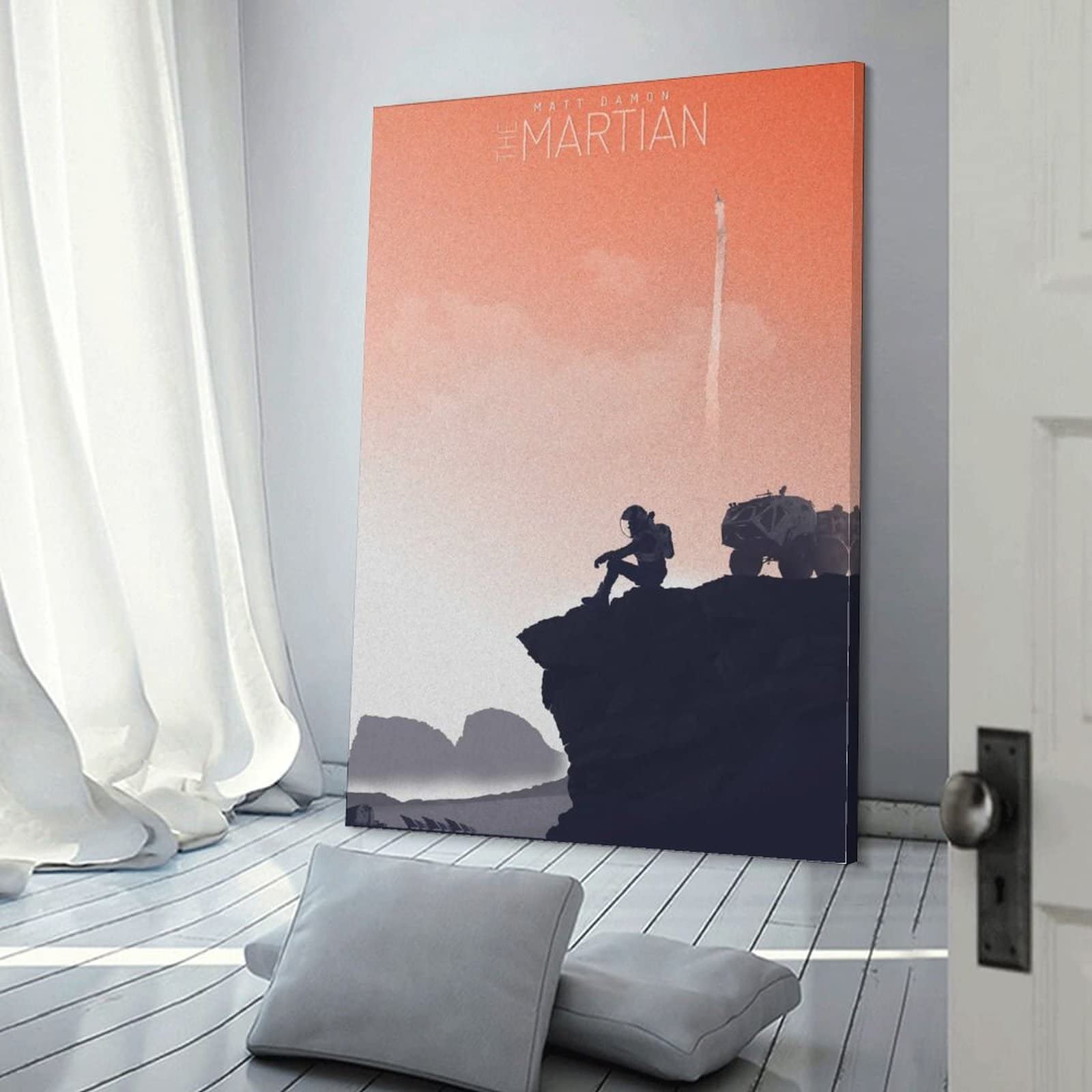 Poster su tela con film di fantascienza marziana e stampa artistica da parete, poster moderni per camera da letto, 40 x 60 cm