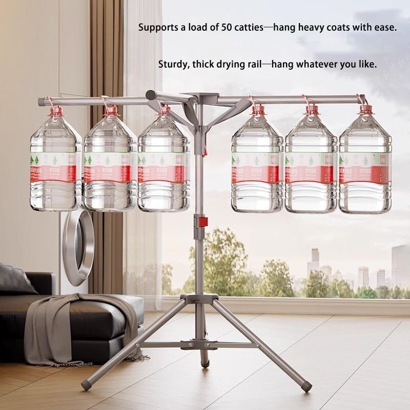 Multifunktionaler Stand‑Wäscheständer aus Metall, klappbarer Trockenständer für Kleidung, Handtücher, Heim‑ und Campinggebrauch
