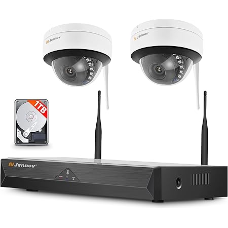 Amazon Co Jp 防犯カメラ ワイヤレス 屋外 500万画素 1920p高画質 家庭用 ドーム型防犯カメラ 監視カメラ Wifi 音声録音機能付き 室内 Ip66防水 24時間録画 1tbhdd内蔵 レコーダー H264 圧縮規格 8ch増設可 工事不要 ネットワークカメラ 屋外 夜間監視 赤外線ライト 暗視