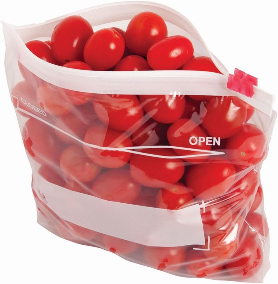 Amazon Brand - Solimo Slider Quart Food Storage Bags, 120 Count