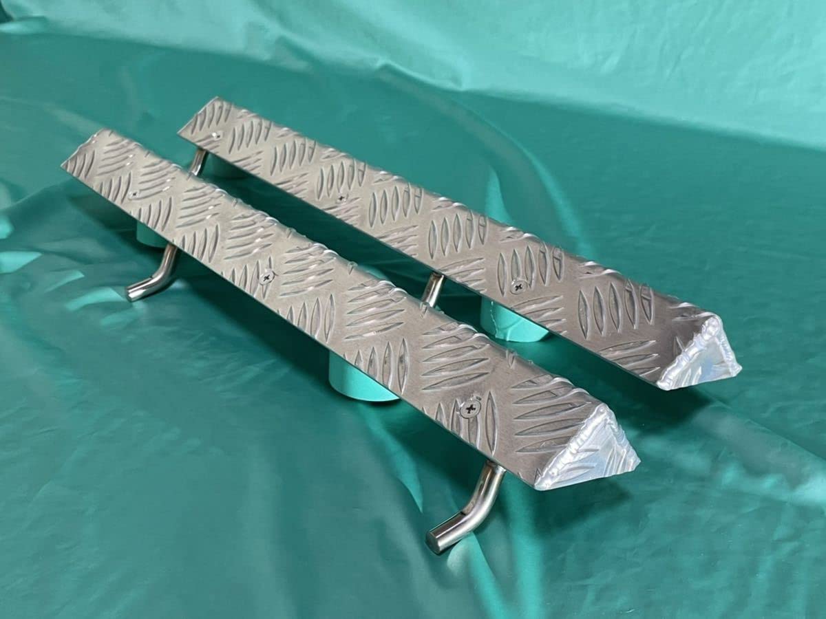 ☆積載車用☆2個セット☆新品輪止め☆アルミシマ板☆