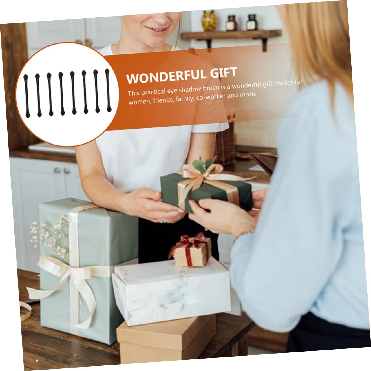 Mipcase 25 Pcs Double-end Sponge Eye Shadow Sticks Makeup Tools for Girls Dual Sided Eyeshadow Applicators