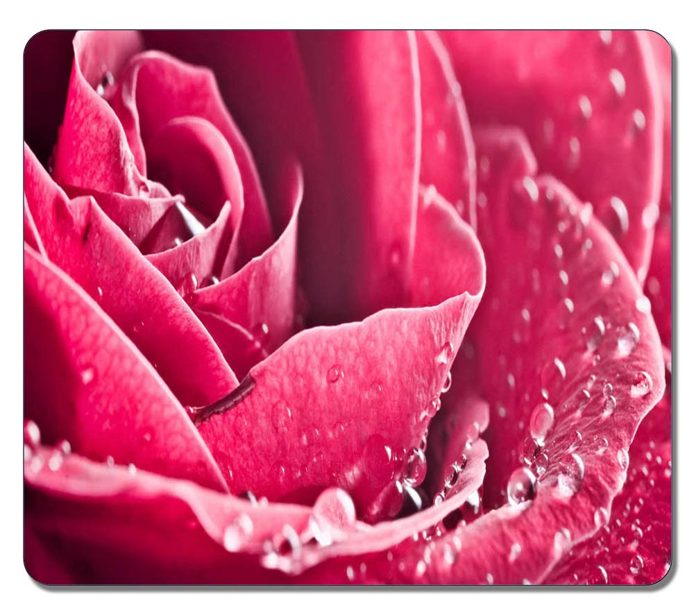 Extra Large Mouse Mat 12 87x11 02x0 15 IN - Gaming Mouse Pad - Personalized Rose Natural Eco