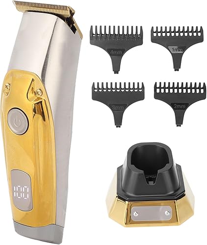 ZJchao Cortadora de pelo profesional para hombres, kit de corte de pelo inalámbrico con tierra de precisión y pantalla LED, para recortar barba y