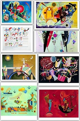 KANDINSKY - Juego de 8 impresiones artísticas de 24 x 30 cm sobre papel recubierto de 300 g sin marco L'AFFICHE ILLUSTREE Firenze Cover